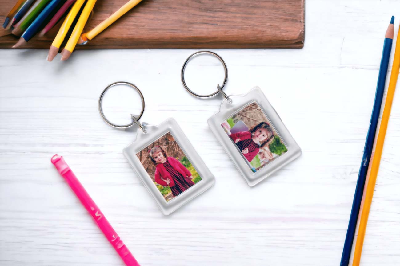 Μπρελόκ διπλής όψεως με φωτογραφία